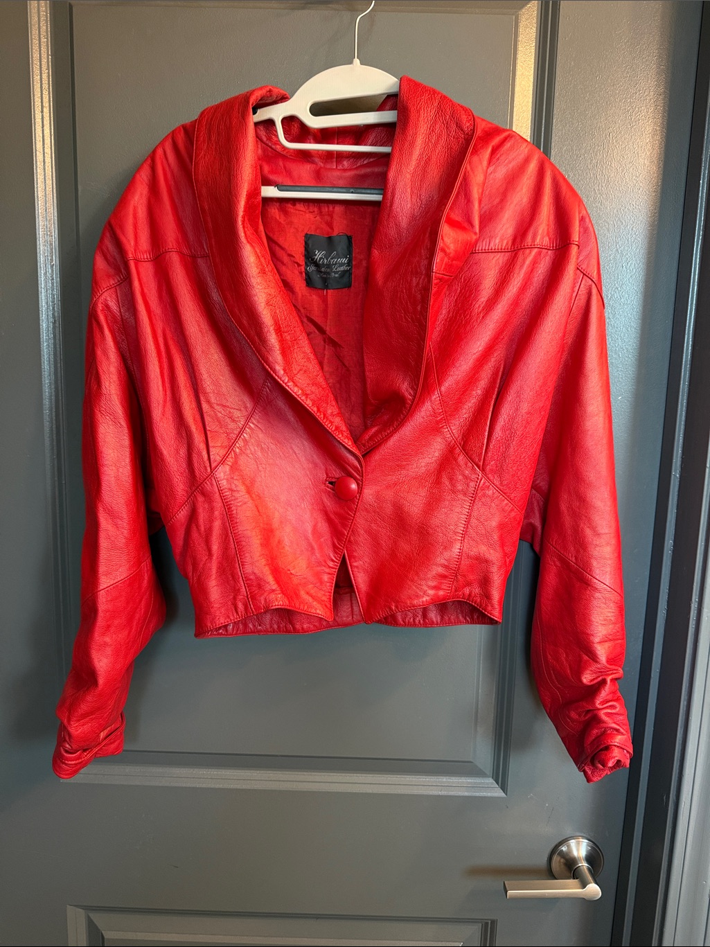 Vintage Red Leather Jacket Rare Find